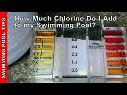 How Much Chlorine Do I Add To My Pool Youtube