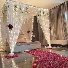 romantic bed decoration for first night