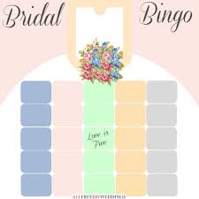 bridal bingo free bridal shower games