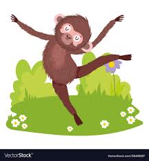 funny monkey cartoon royalty free