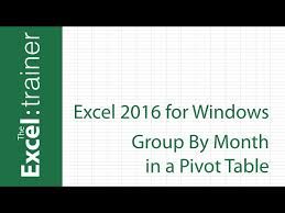 excel 2016 for windows pivot tables