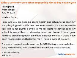 letter to your father requesting him to