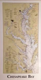 Composite Print Of The Chesapeake Bay Nautical Charts Loose