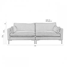 Summer 3 Seater Sofa Latte Zuiver