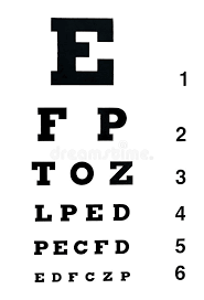 Eye Exam Chart Stock Image Image Of Examination Isolated