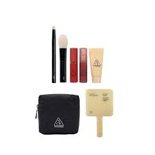 black pouch makeup set 7items