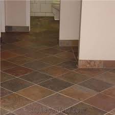 rajah red multicolor slate floor tiles