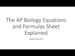 Ap Biology Equations And Formulas