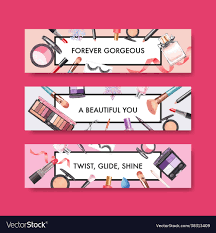 banner template with makeup concept