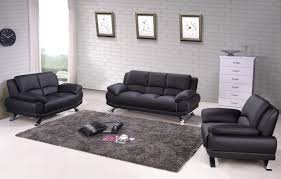 black top grain leather sofa set with