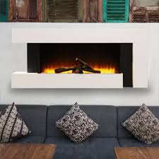 Wall Mounted White Mantel Electric