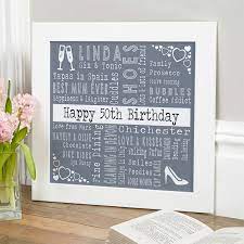 personalised 50th unique birthday gifts