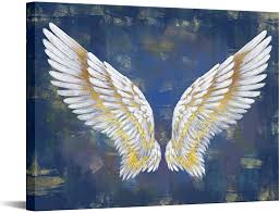 rnnjoile angel wing canvas wall art