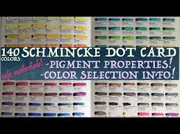 140 Color Schmincke Dot Card Pigment Property Info Self