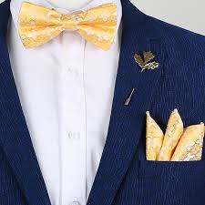 Maybe you would like to learn more about one of these? Luxury Gold Silk Bow Ties For Men Fashion Men S Yellow Bowtie Handkerchief Brooch Set Butterfly Noeud Papillon Homme Wedding Men S Ties Handkerchiefs Aliexpress