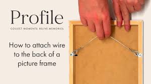 attach wire to the back of your photo frame