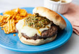 argentinean burgers with chimichurri sauce