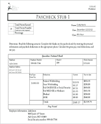 Sample Pay Stub Template Download Free Documents In Word