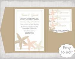 Pocket Wedding Invitation Template Printable Diy Pocket Fold Etsy