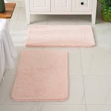 miulee pink bathroom rugs sets 2 piece