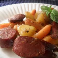 sausage potato carrot bake recipe