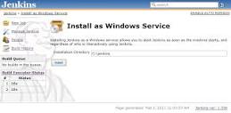 Jenkins : Installing Jenkins as a Windows service