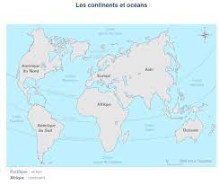 Géographie 6e cours - CARTE 2 : Les continents et océans - Wattpad