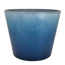 Glazed Finish Blue Planter 40cm