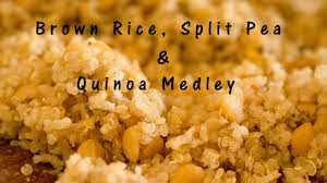 brown rice split peas quinoa medley