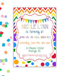 Rainbow Birthday Party Invitation Birthday Party Invitation Birthday Party Invite Printable Birthday Party Invitation Birthday Party