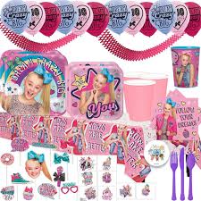 Check spelling or type a new query. Amazon Com Jojo Siwa Mega Birthday Party Supplies Pack For 16 Guests With Dinner And Dessert Plates Napkins Paper Tablecover Cups Cutlery Favor Cup Tattoos Photo Props Balloons And Exclusive Pin Toys