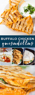 Homemade buffalo chicken quesadillas is an easy way to serve up a quick dinner with a lot of flavor! Buffalo Chicken Quesadillas Gimme Delicious