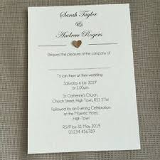 Details About 1 Sample Wedding Evening Invitation Invite Classic Vintage Rustic Heart