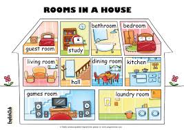 ilrated rooms in a house learn english