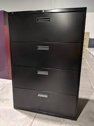 black hon 4 drawer lateral filing