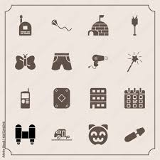 modern simple vector icon set with