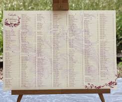Wedding Reception Table Seating Charts Invitations By Ajalon