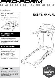 cardio smart treadmill users manual