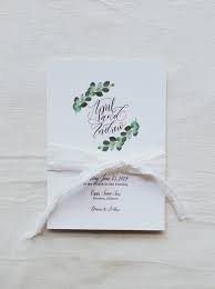 Simple Eucalyptus Wedding Invitation Suite Sample Invite Linalulu Paperie