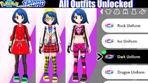 All Outfits & Costumes Unlocked Showcase - Pokemon Sword & Shield  Customization - YouTube