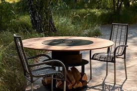 Portable Fire Pit On A Wood Deck