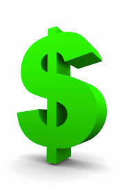 Green Money Sign drawing free image download