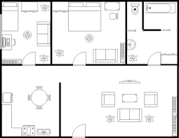 simple apartment floor plan grundriss