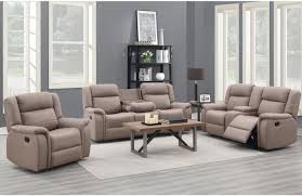 3 pc max tan reclining sofa set