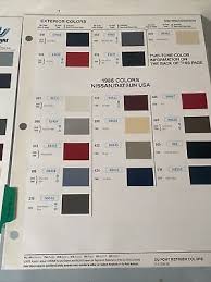 Datsun Dupont Color Paint Chip Chart