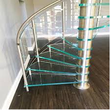 tempered glass spiral staircase indoor