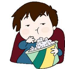 Cartoon Boy Eating Popcorn GIF | GIFDB.com