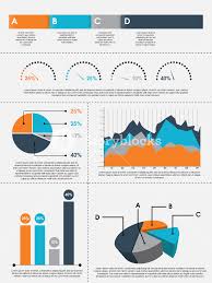 Colorful Pie Charts Bars And Graphs Infographics For