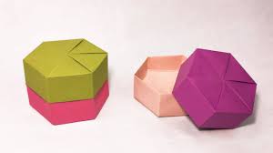 origami hexagonal gift box easy