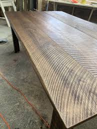 finish for rough sawn farmhouse table